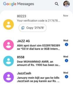 check message box for verification code and enter it to confirm your account