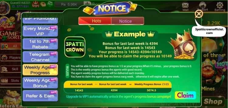 Weekly Agent Progress Bonus